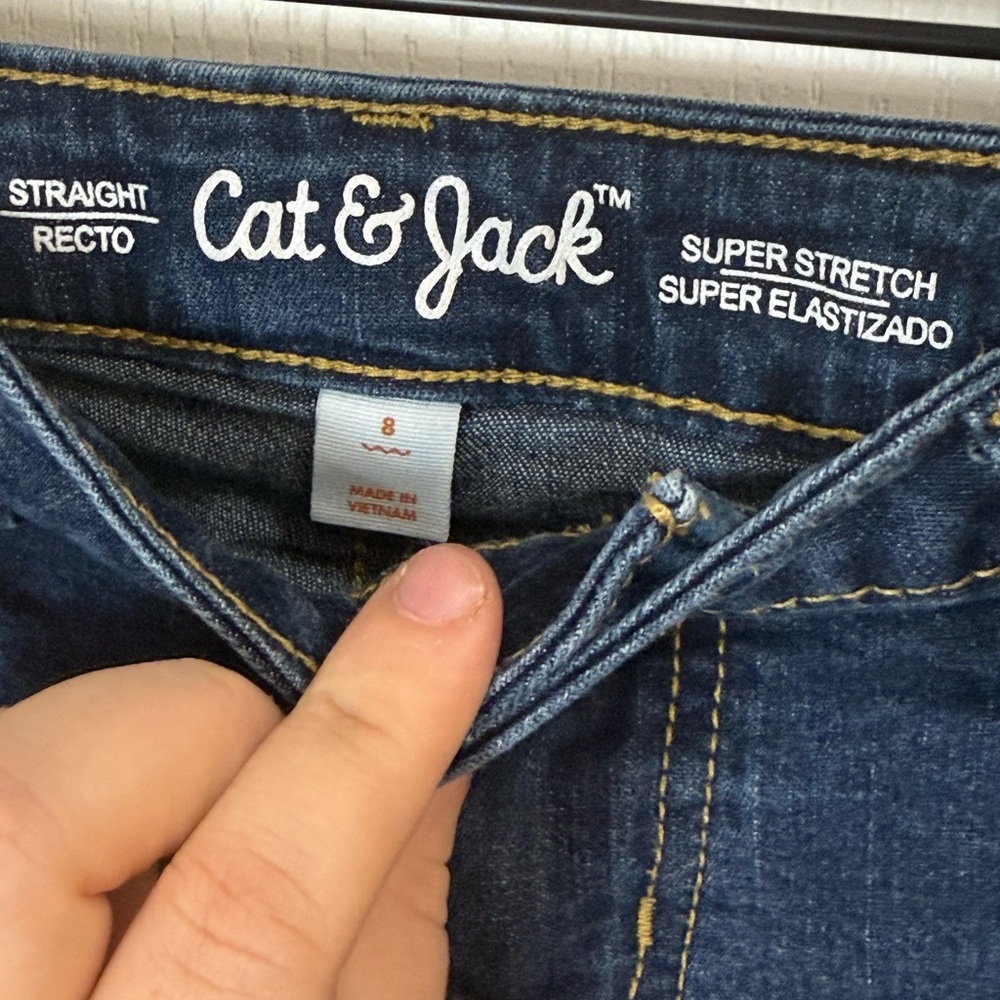 Cat & Jack Women's Dark Blue Ankle Jeans - Picture 3 of 7